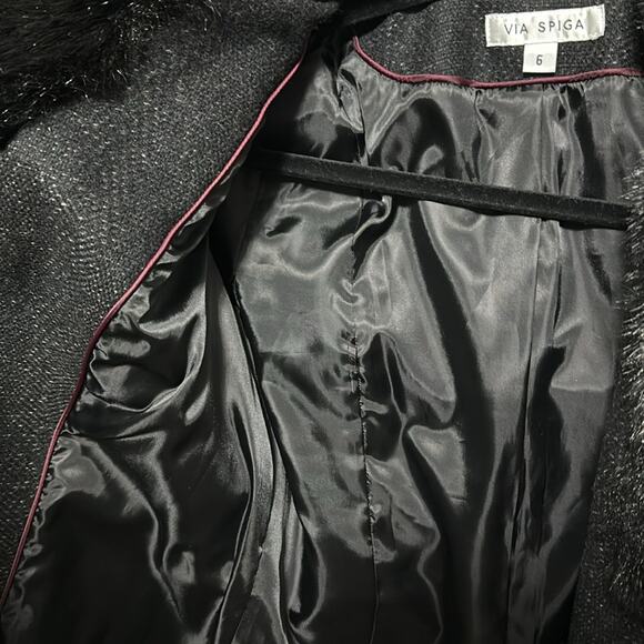 Gorgeous Mixed Media Via Spiga Coat Size 6 - Picture 8 of 8